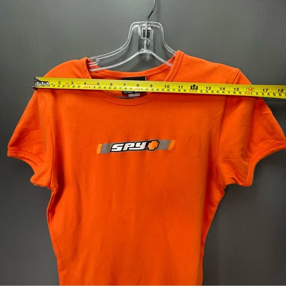 Vintage y2k SPY OPTIC orange glitter t shirt - Picture 6 of 8